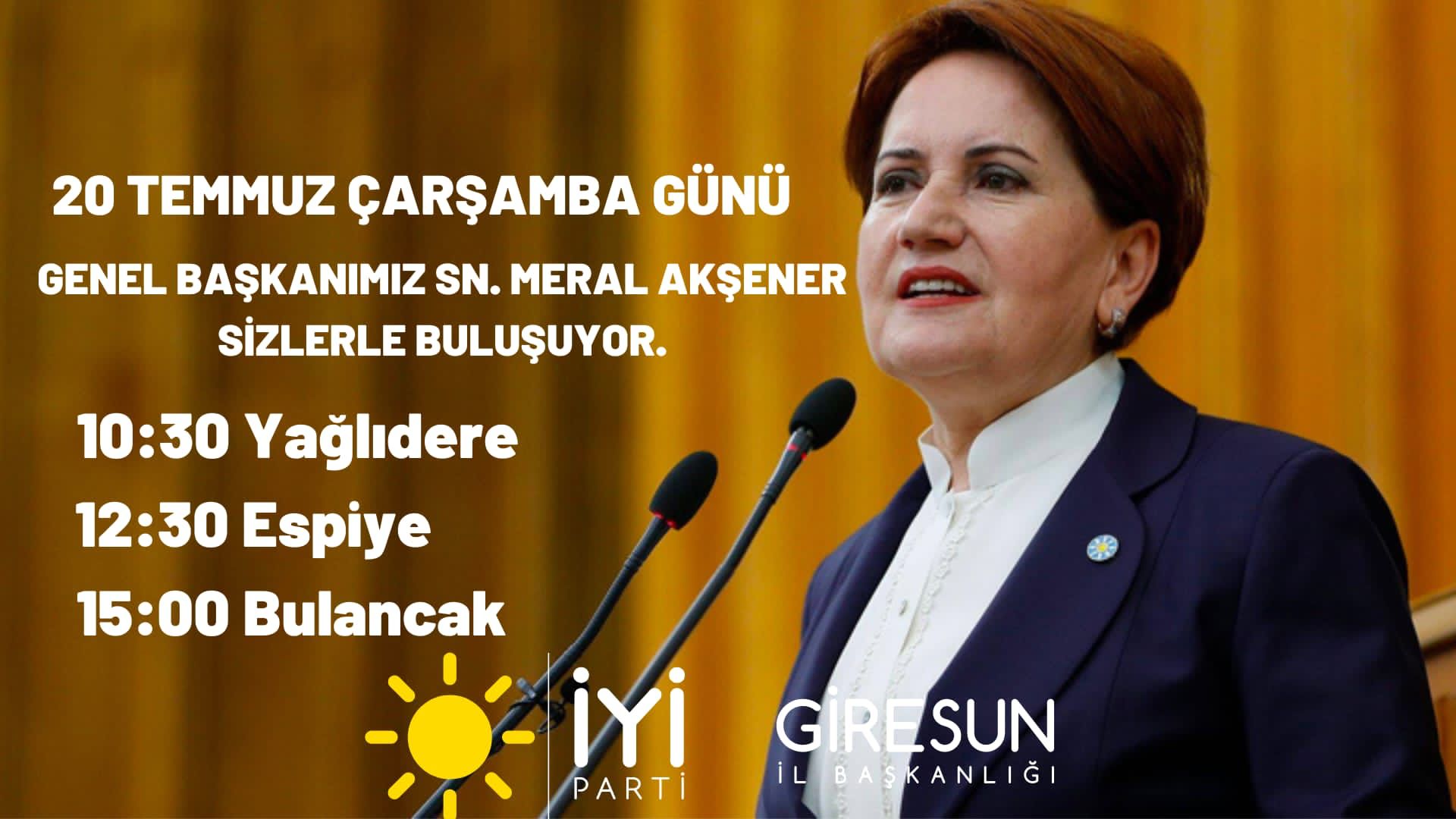 Meral Akşener Giresun'a geliyor