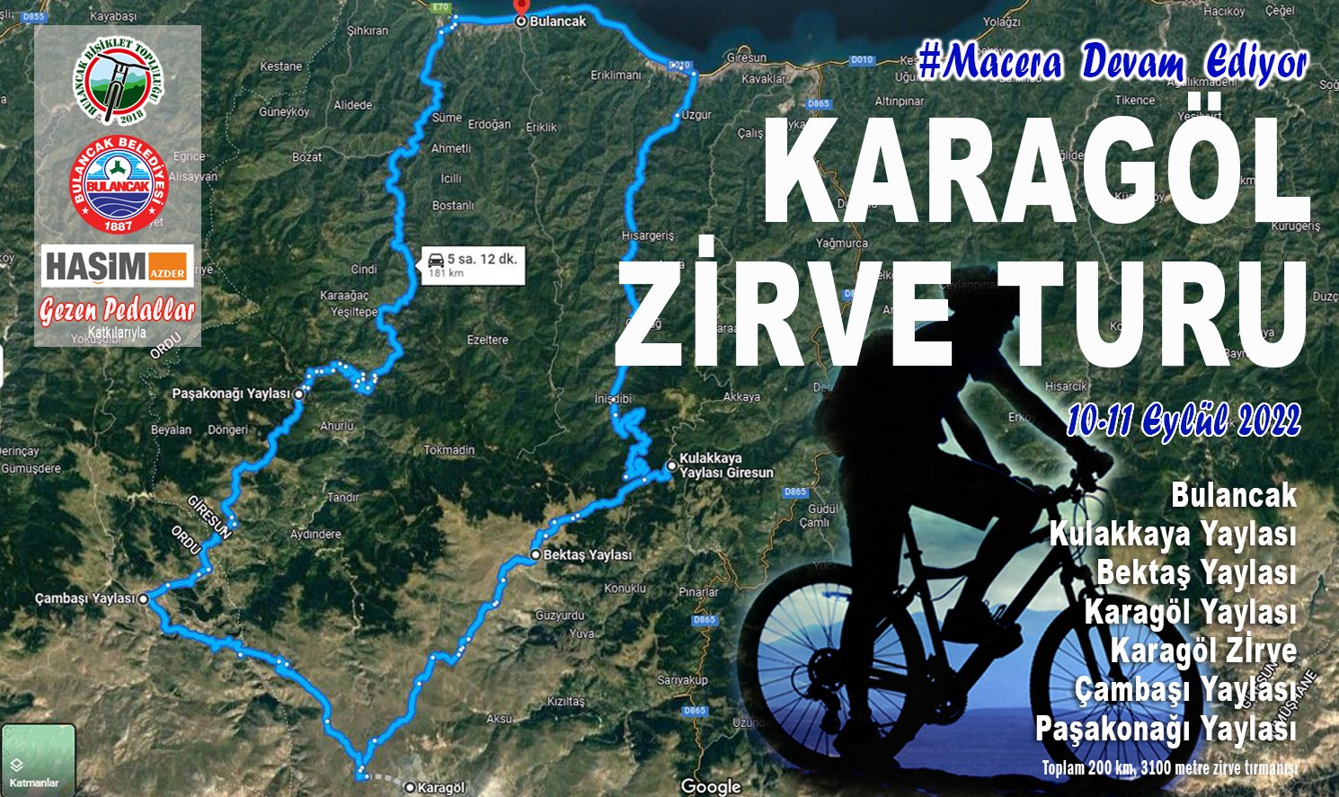 Bulancak Bisiklet Topluluğu Karagöl Zirve Turu Yapacak