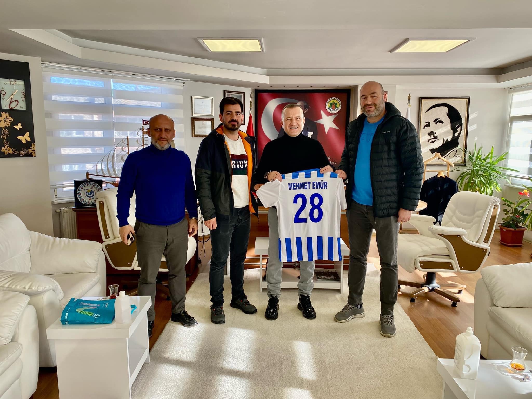 KEŞAP KALECİK HİSAR SPOR KULÜP BAŞKANI GÜLSU BAŞKAN EMÜR’Ü ZİYARET ETTİ.