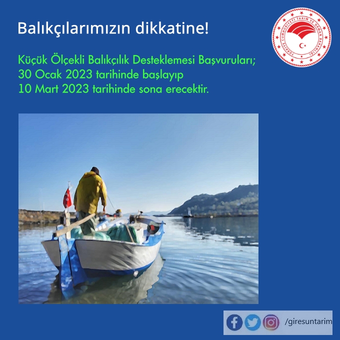 Küçük Ölçekli Balıkçılarımızın dikkatine!
