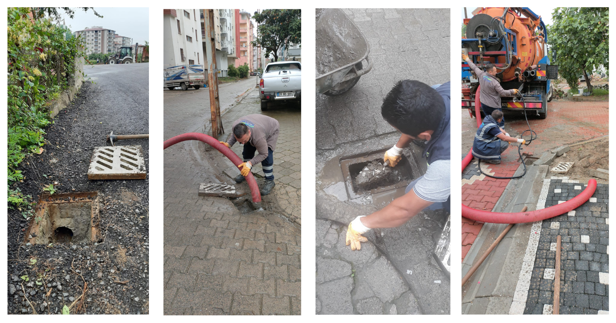 Yağmur giderleri ve mazgallar temizlendi