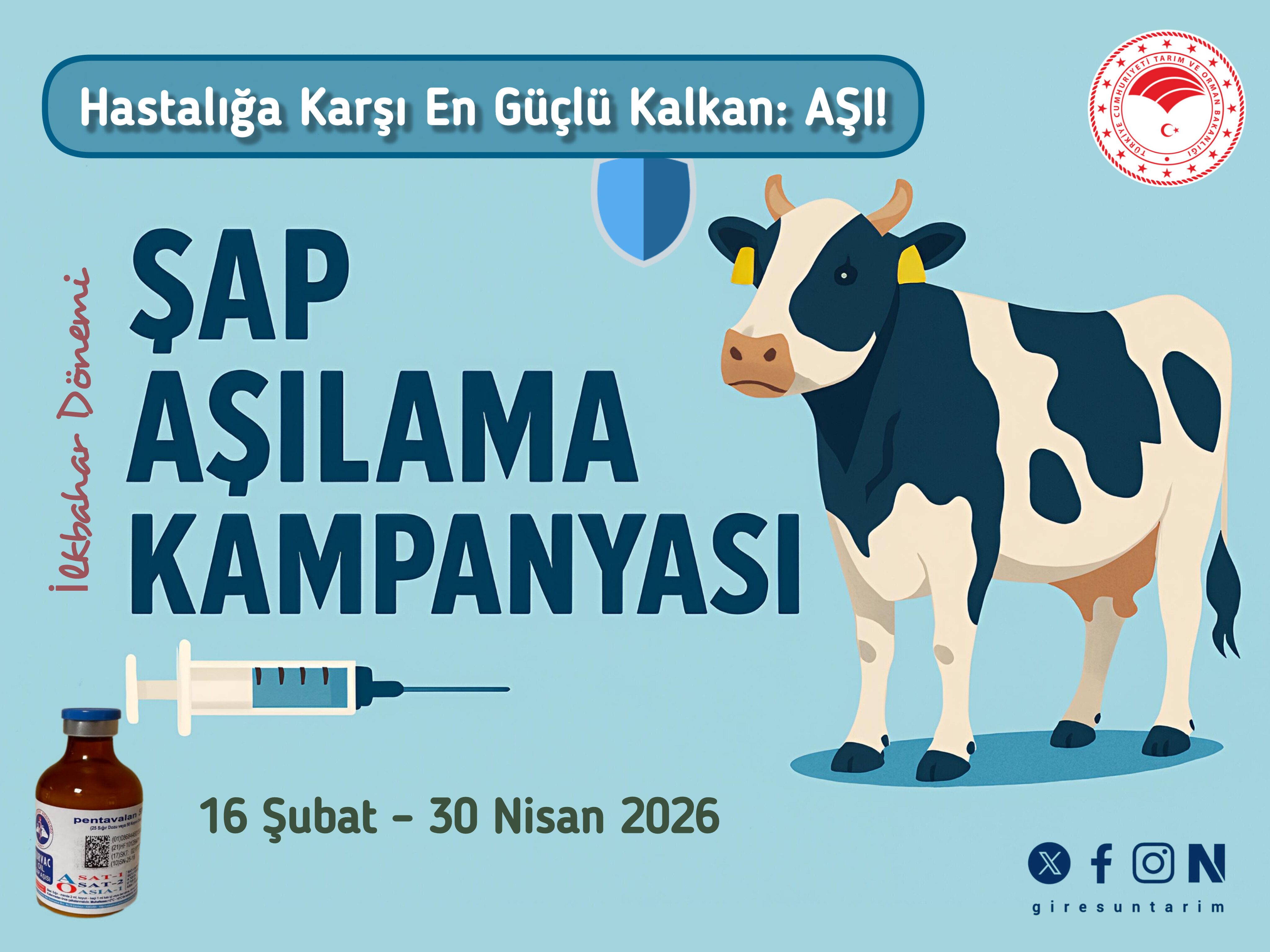 İlkbahar Dönemi Şap Aşılama Kampanyası Başladı