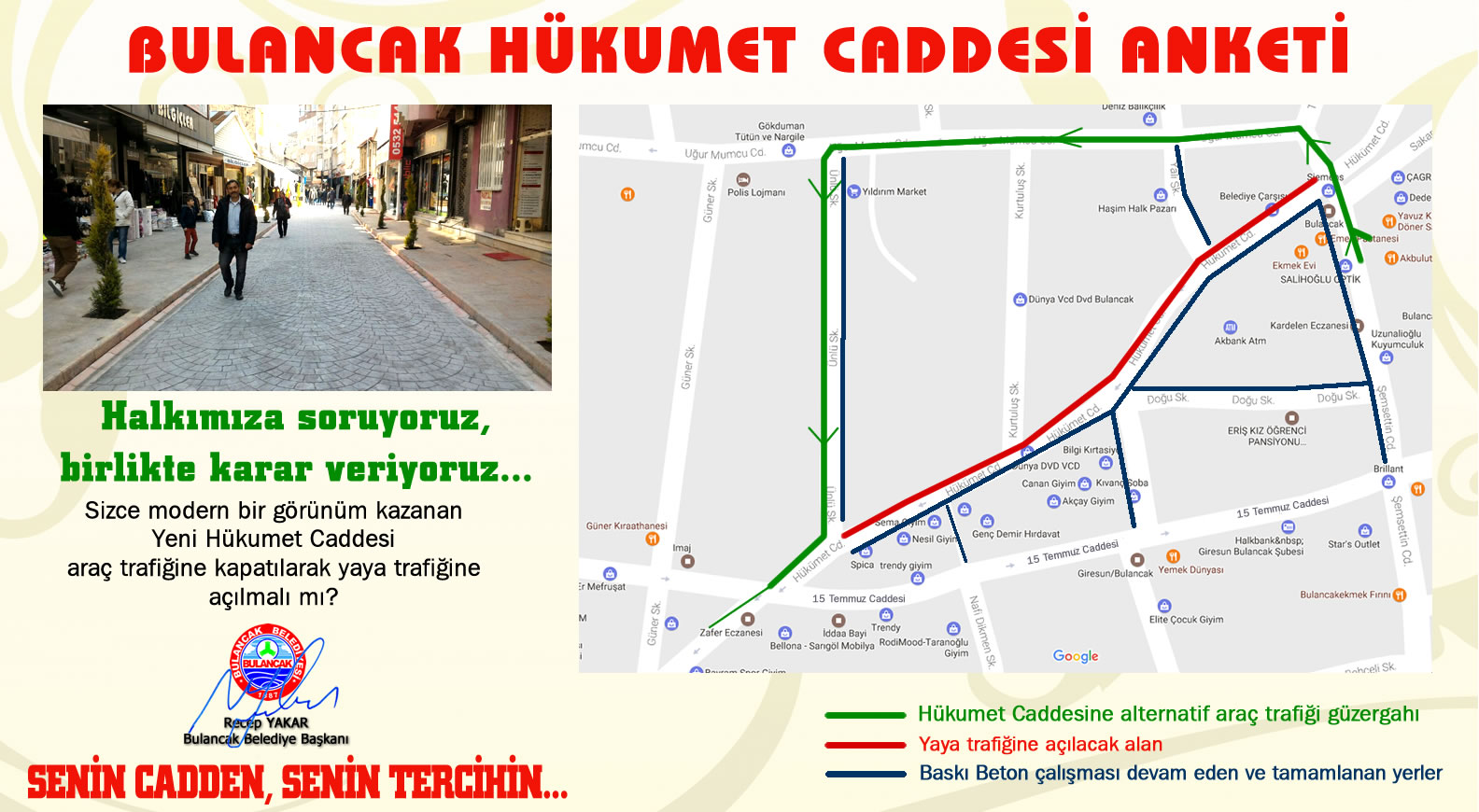 Yakar Caddemizin durumunu halkımıza