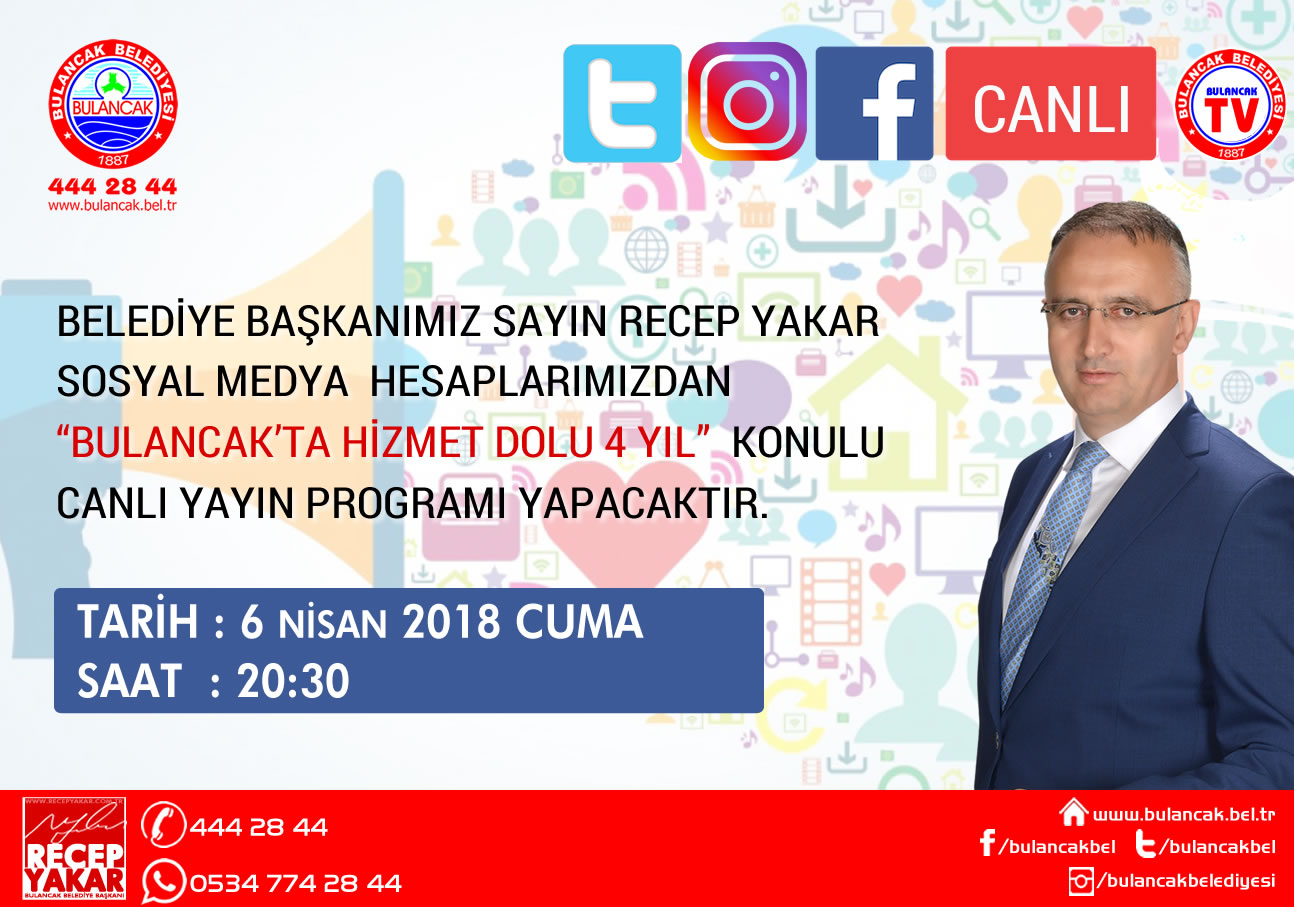 Başkan Yakar canlı yayına