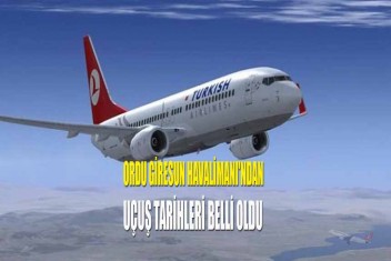 Ordu Giresun Havalimanı’ndan Uçuş Tarihleri Belli