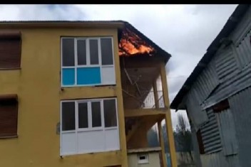 HACIHASAN KÖYÜNDE YANGIN KORKULU ANLAR