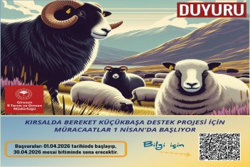 Kırsalda Bereket Küçükbaşa Destek Projesi İçin Müracaatlar 1 Nisan’da